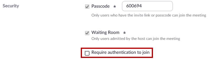 Require authentication to join